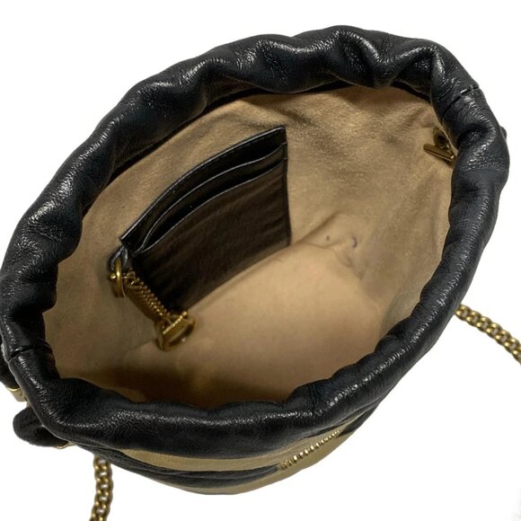 GUCCI GG Marmont Mini Bucket Black Beige Leather Shoulder Bag bran776-100325 - Picture 11 of 16